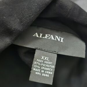 ALFANI Black Suede jacket/sweater size XXL